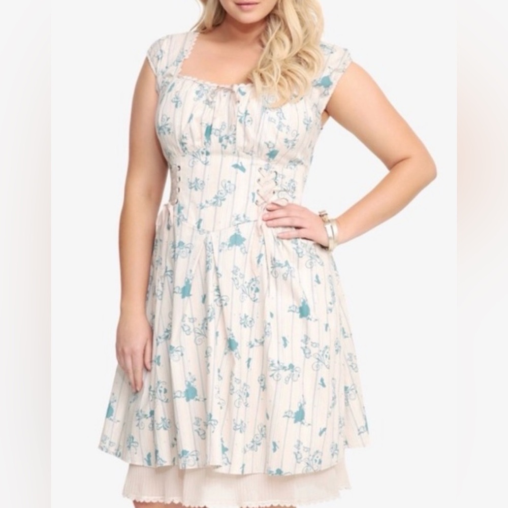 Torrid Disney Princess Cinderella Corset Size 20 Ruffle Peasant Dress